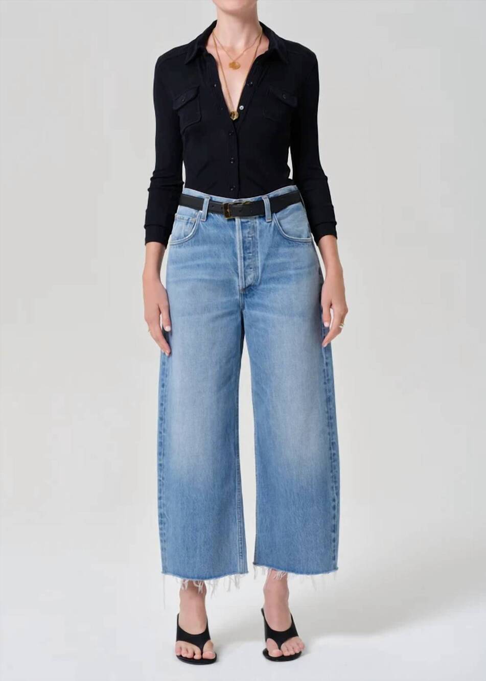 NEW CITIZENS OF HUMANITY ayla raw hem crop jeans in honour